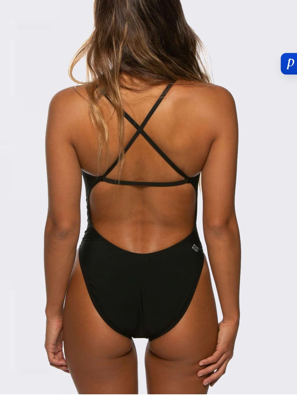 Jolyn Brandon One Piece Black Swimsuit Tie